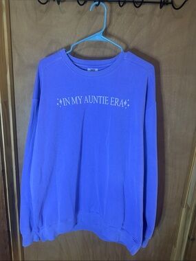 Comfort Colors Purple "In My Auntie Era" Crewneck Sweatshirt
